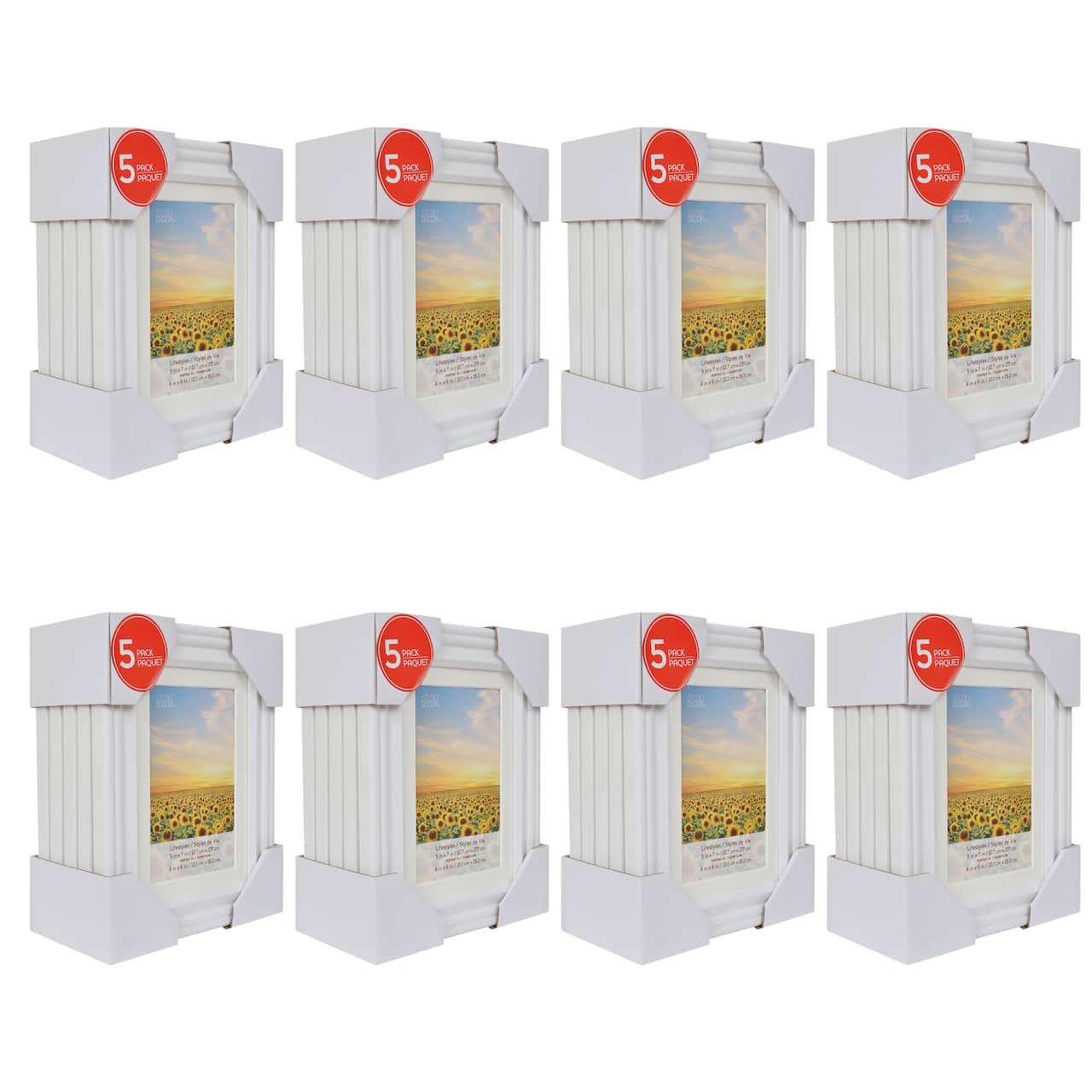 8 Packs: 5 ct. (40 total) White 4" x 6" Frame with Mat, Lifestyles by Studio Decor®
